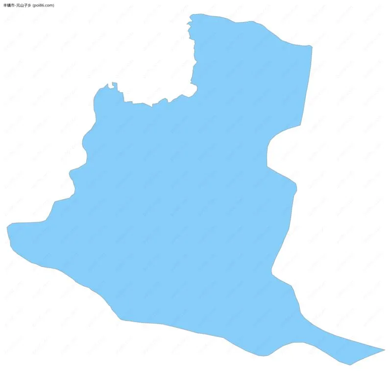 元山子乡边界地图