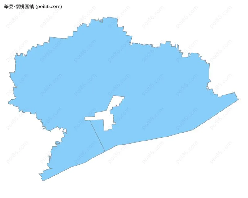 樱桃园镇边界地图