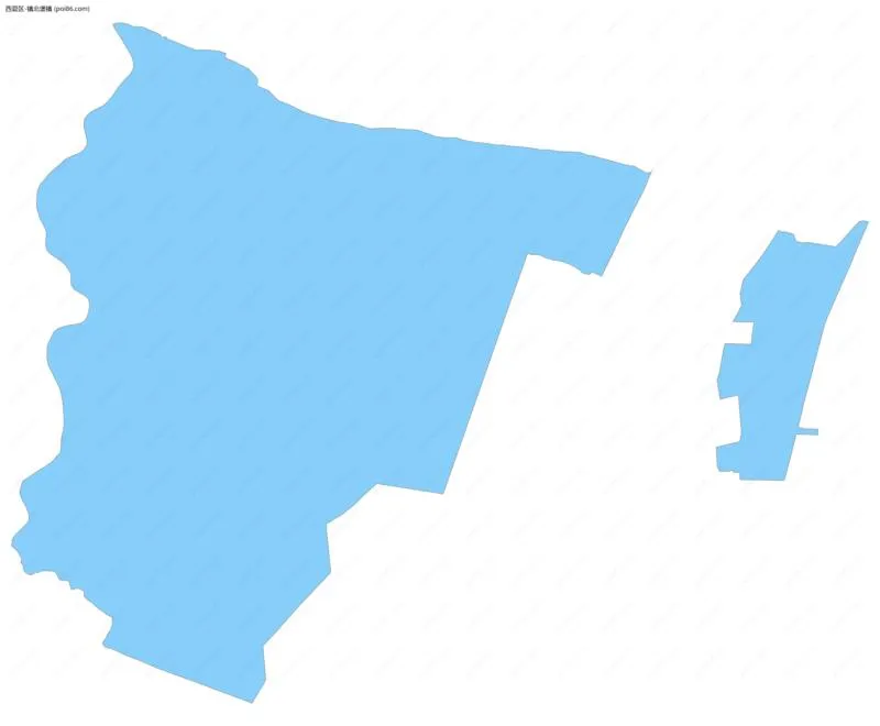 镇北堡镇边界地图