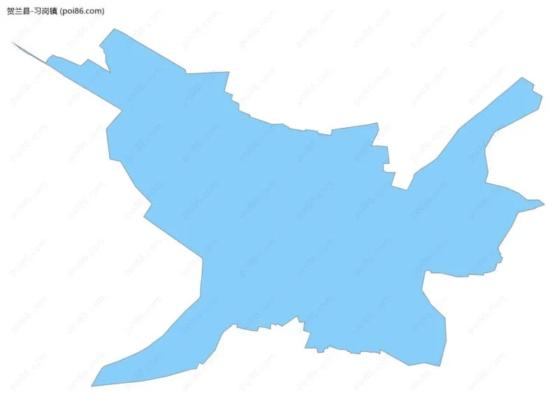 习岗镇边界地图