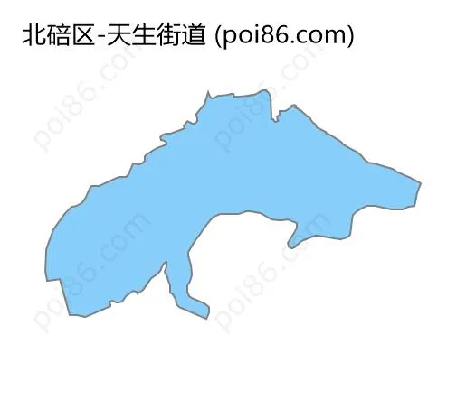 天生街道边界地图