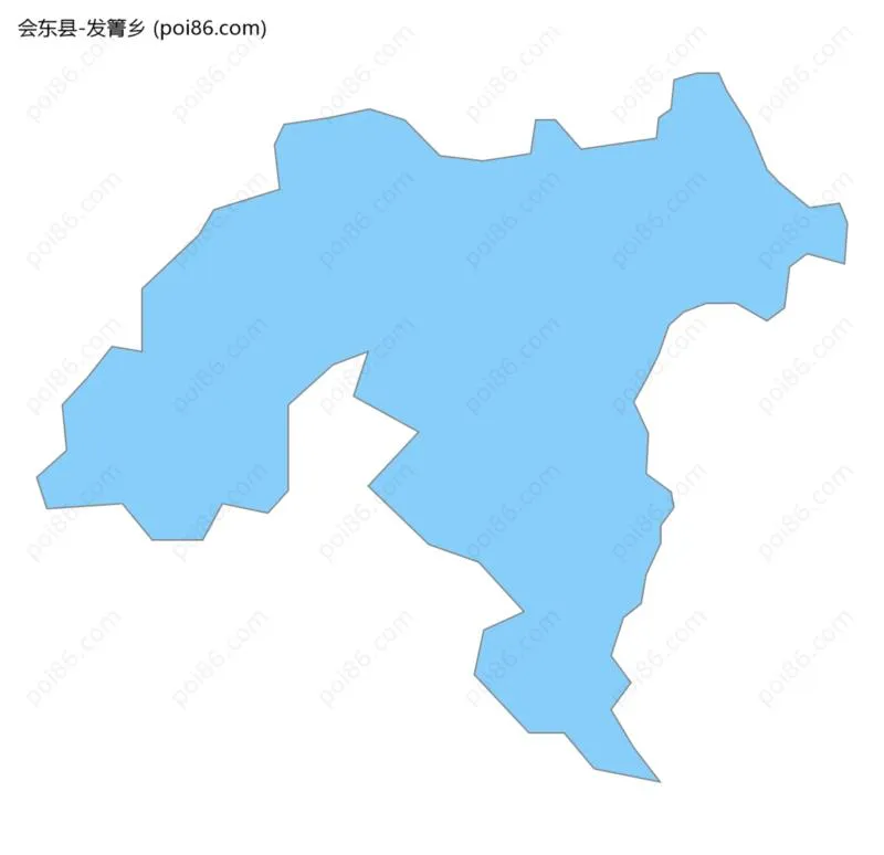 发箐乡边界地图