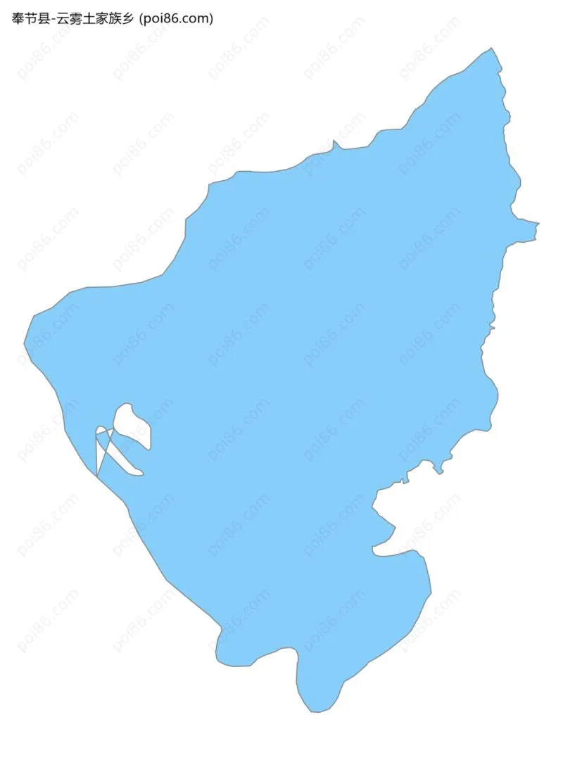 云雾土家族乡边界地图