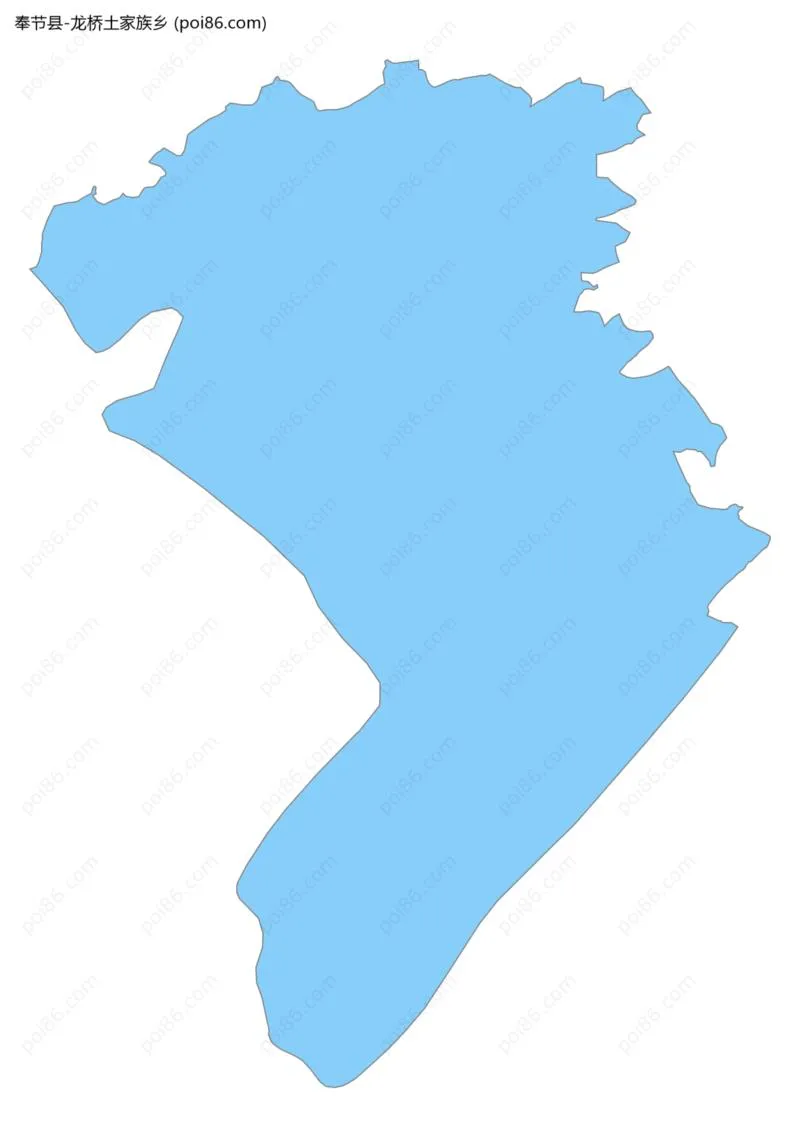 龙桥土家族乡边界地图