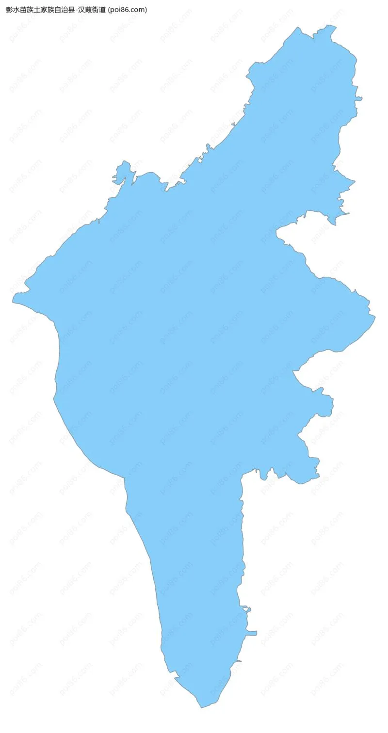 汉葭街道边界地图