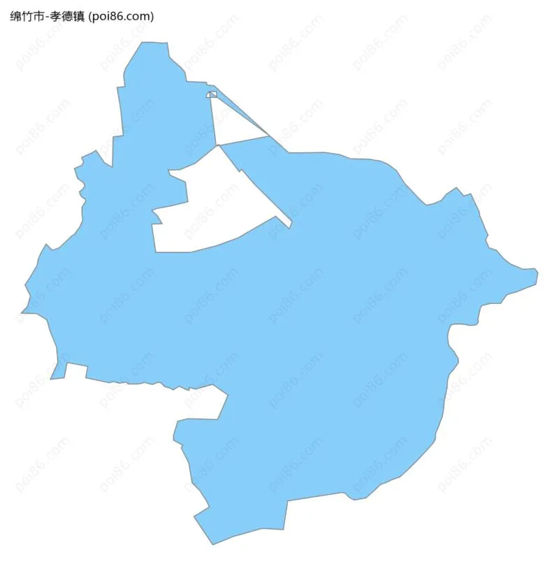 孝德镇边界地图