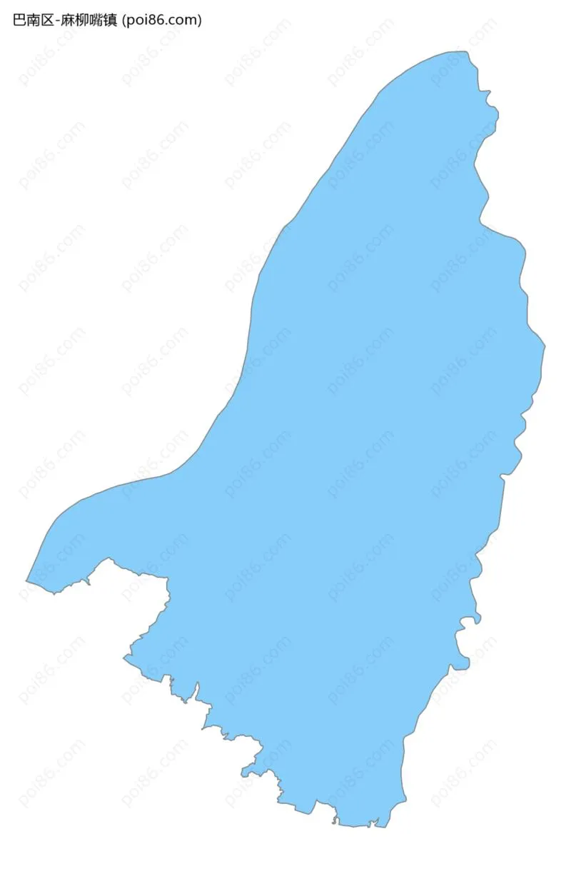 麻柳嘴镇边界地图