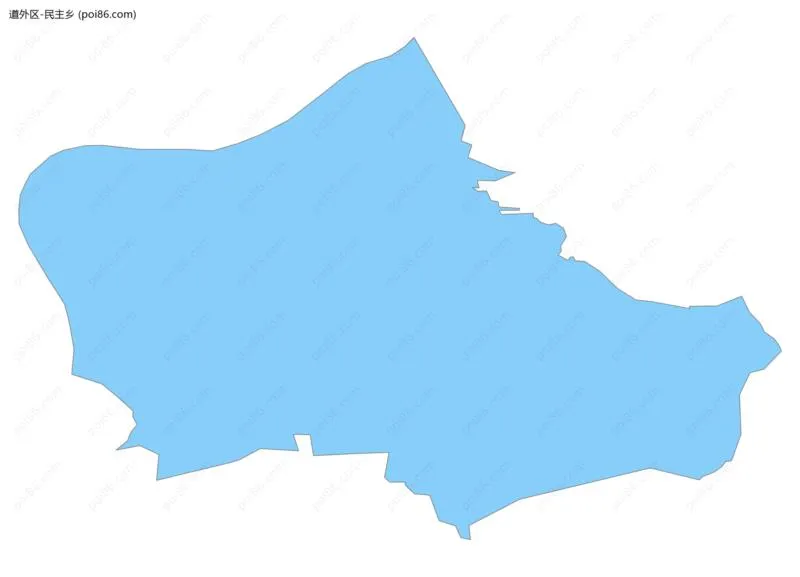 民主乡边界地图