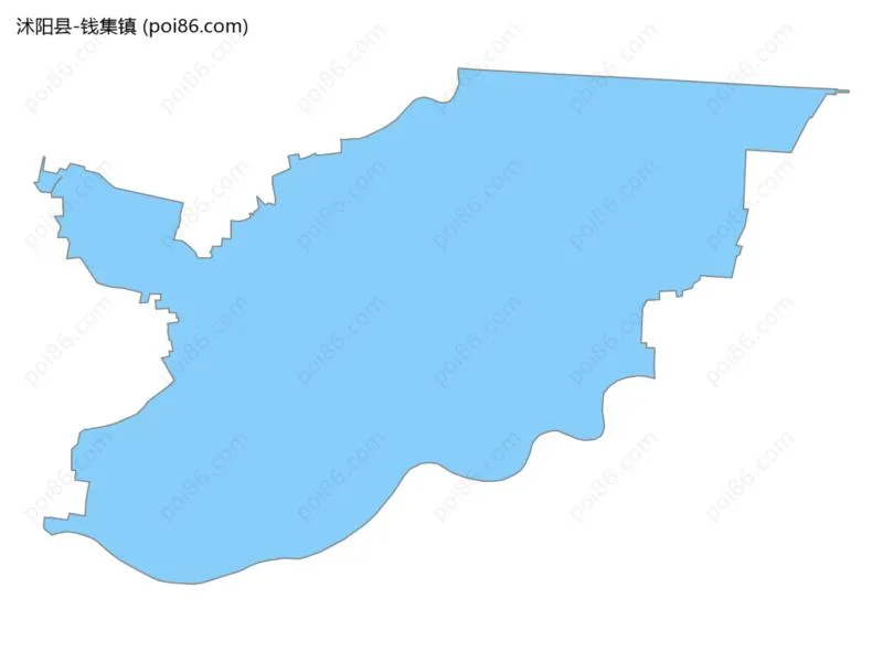 钱集镇边界地图