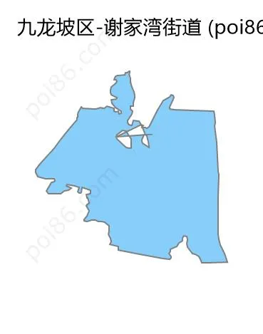 谢家湾街道边界地图
