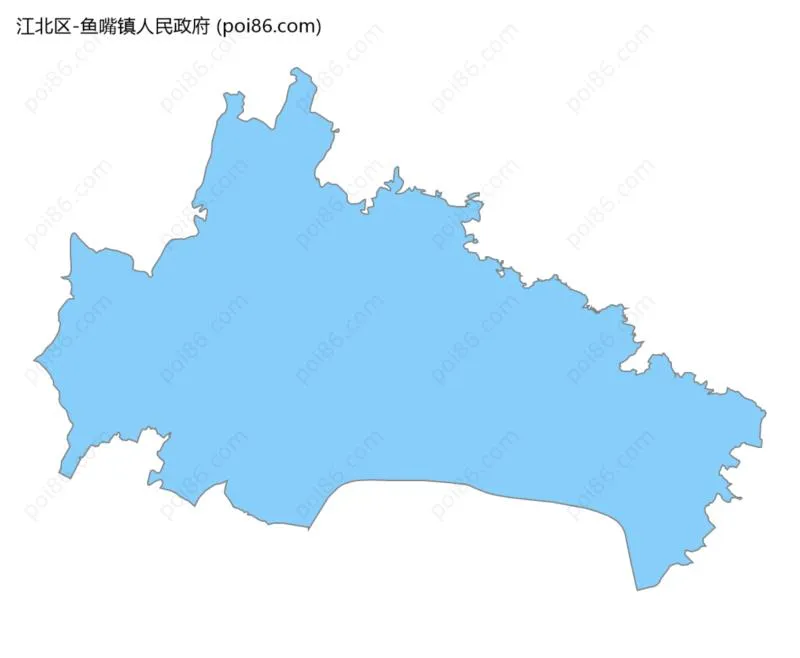 鱼嘴镇人民政府边界地图