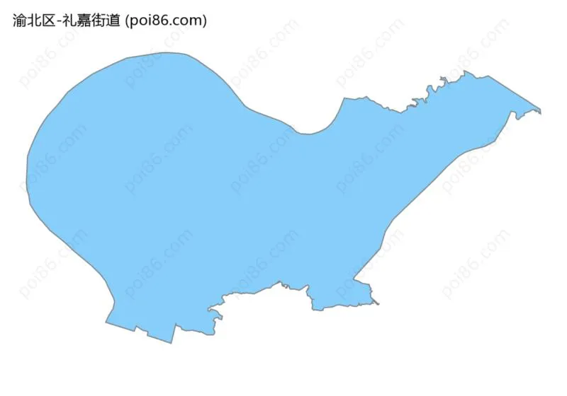 礼嘉街道边界地图