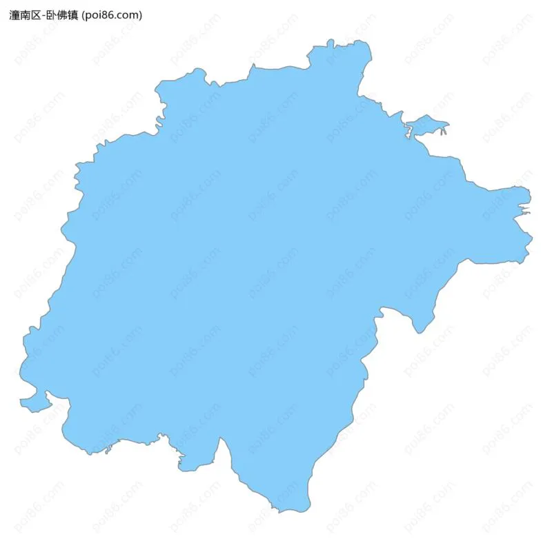 卧佛镇边界地图