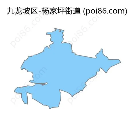 杨家坪街道边界地图