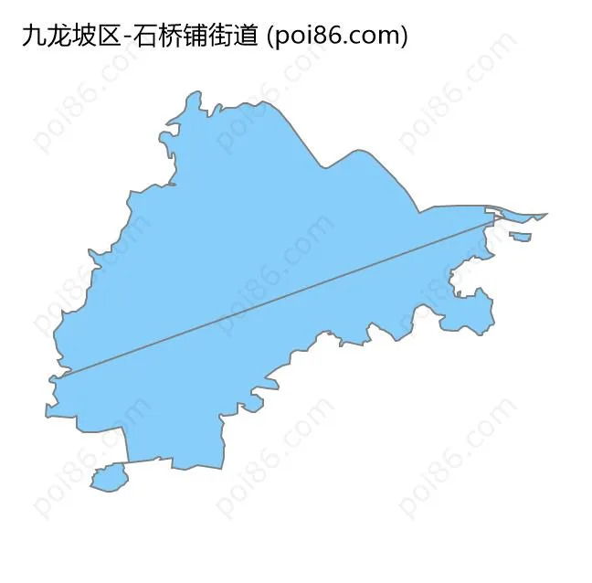 石桥铺街道边界地图