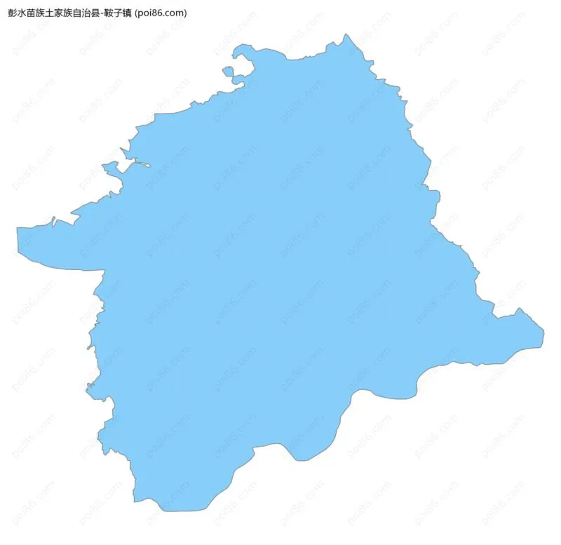 鞍子镇边界地图