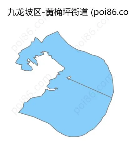 黄桷坪街道边界地图