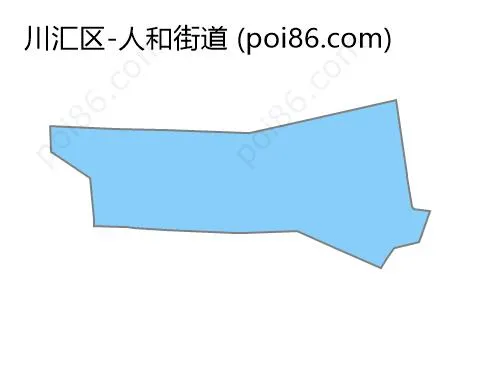 人和街道边界地图