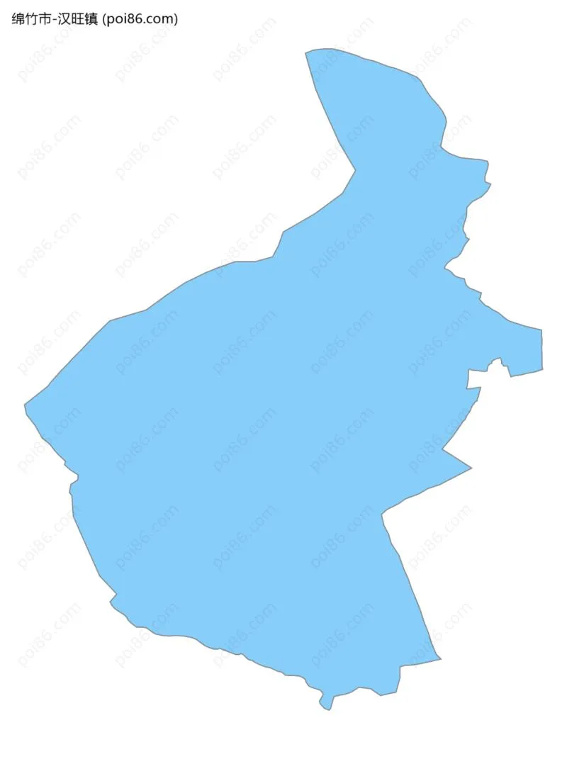 汉旺镇边界地图