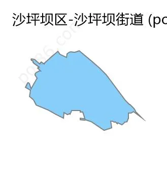 沙坪坝街道边界地图