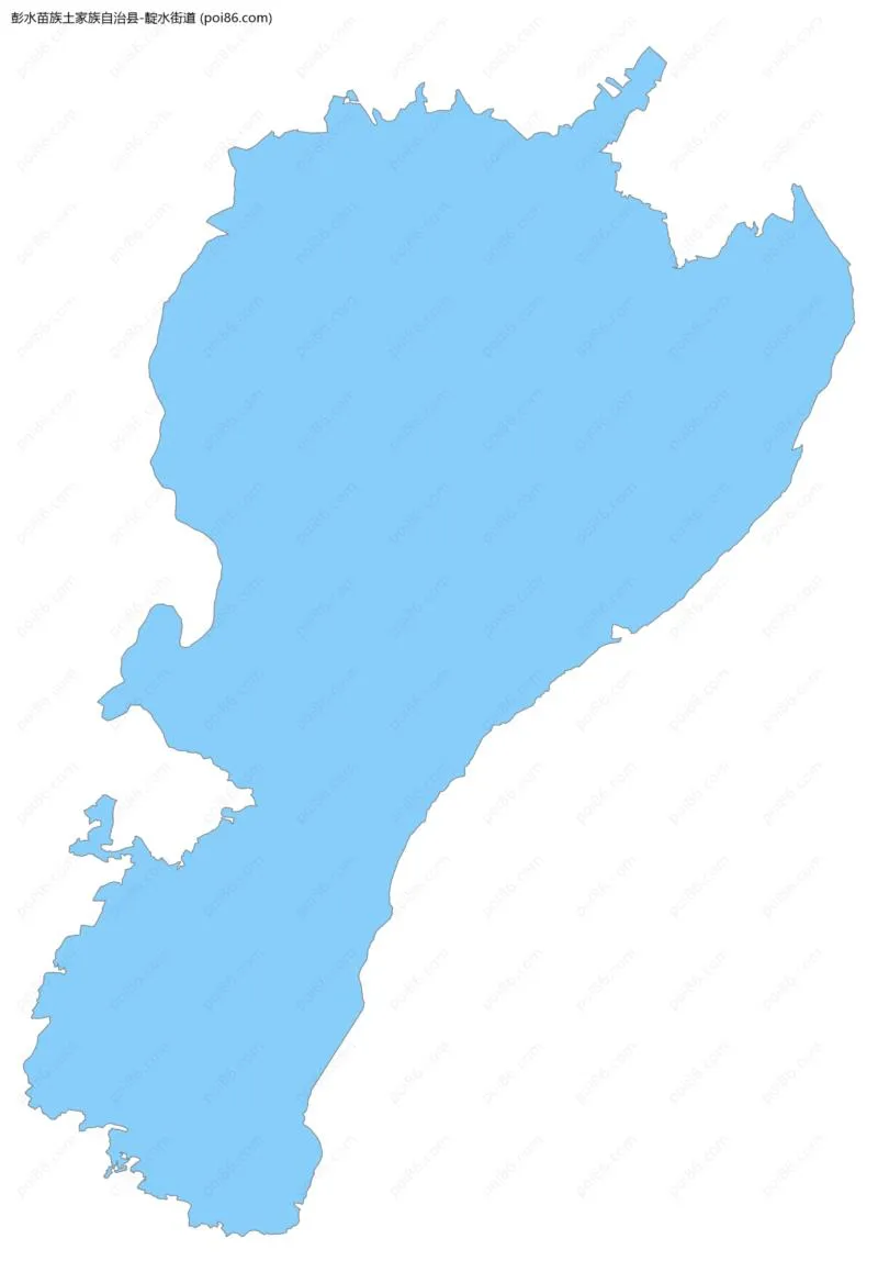 靛水街道边界地图