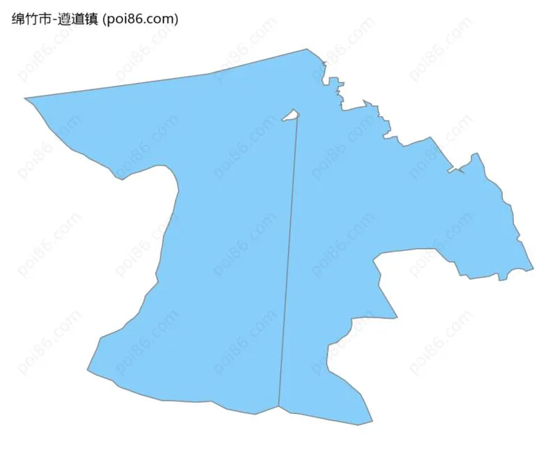 遵道镇边界地图