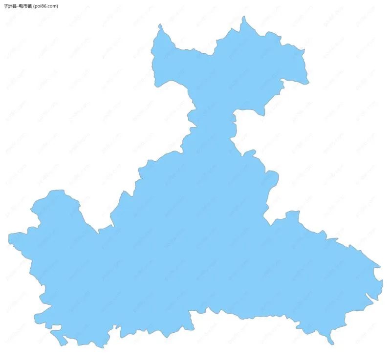 电市镇边界地图