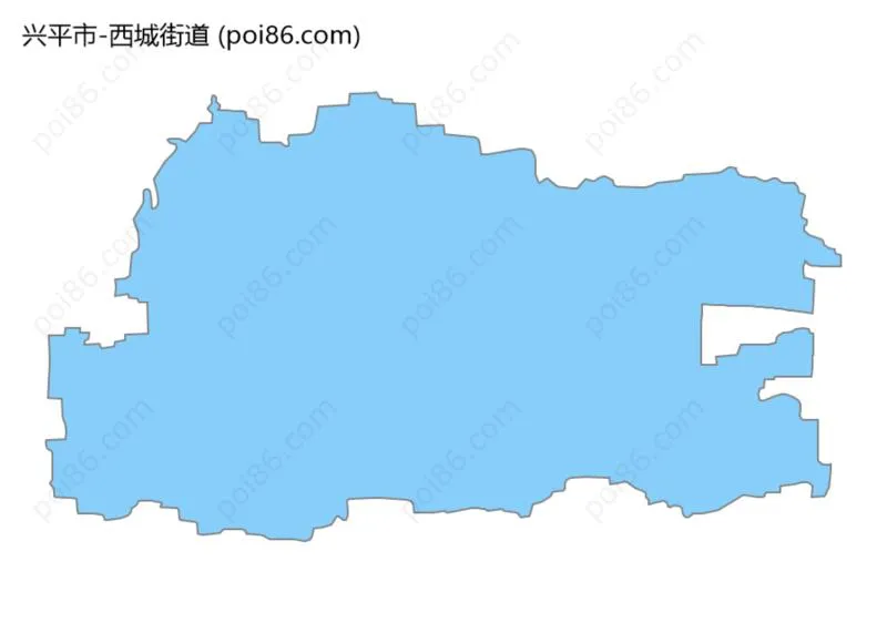 西城街道边界地图