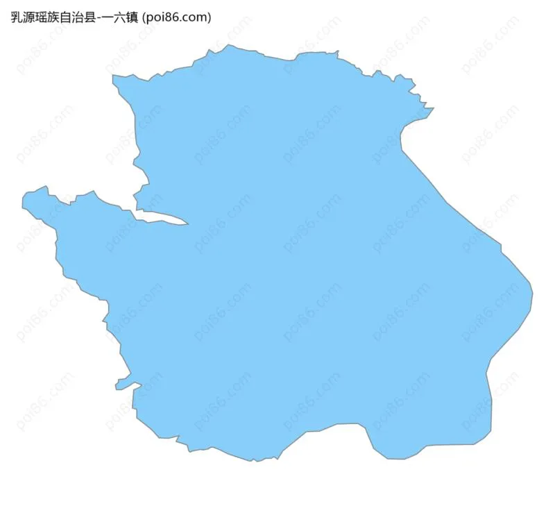 一六镇边界地图