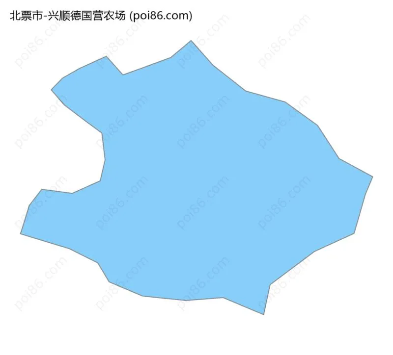 兴顺德国营农场边界地图