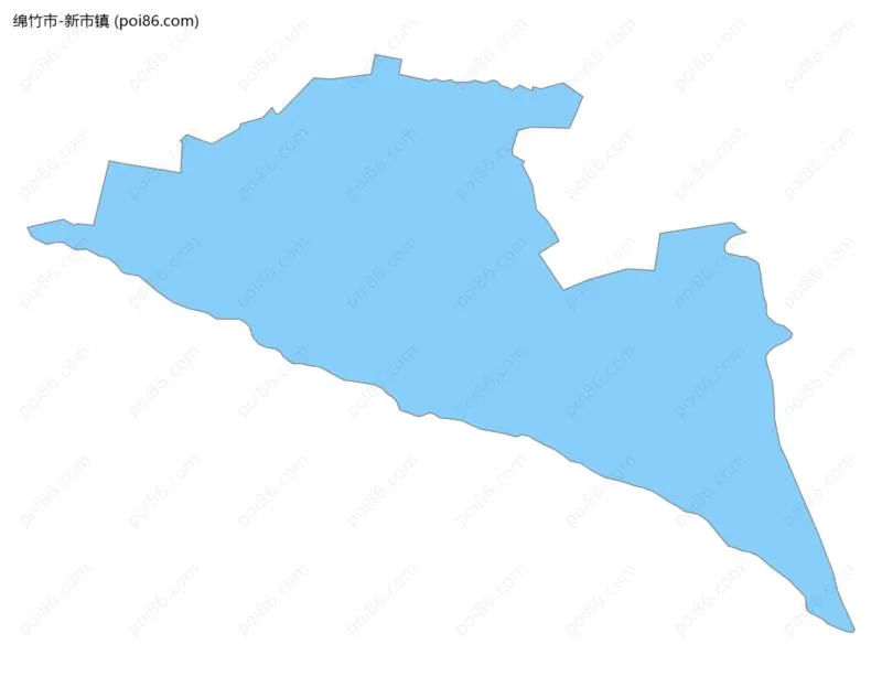 新市镇边界地图