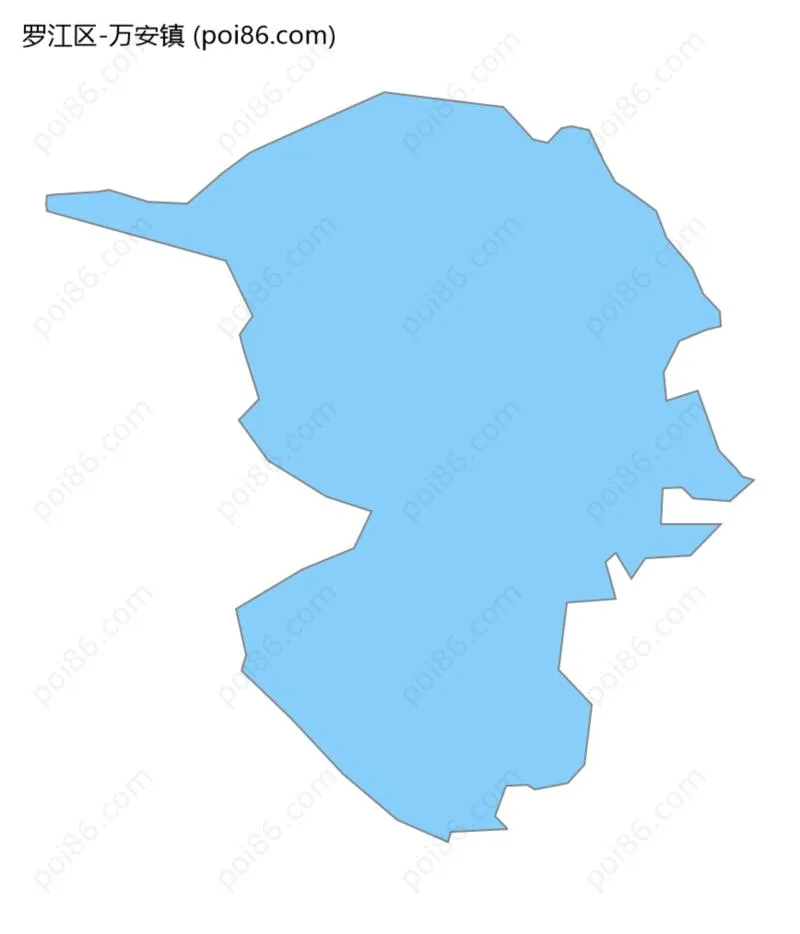 万安镇边界地图