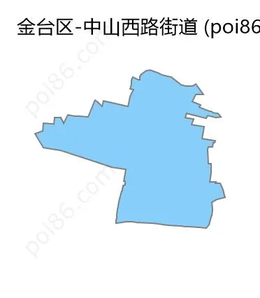 中山西路街道边界地图
