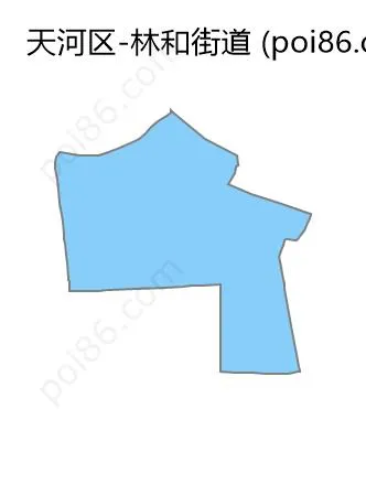林和街道边界地图