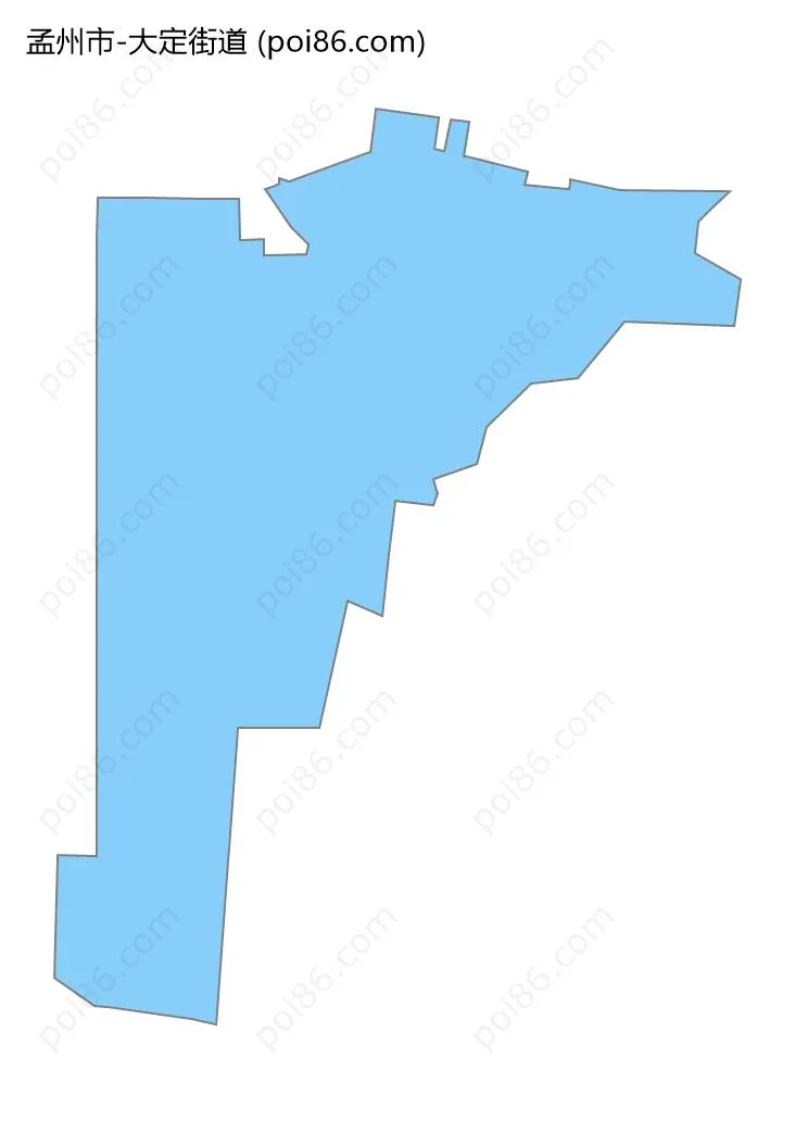 大定街道边界地图