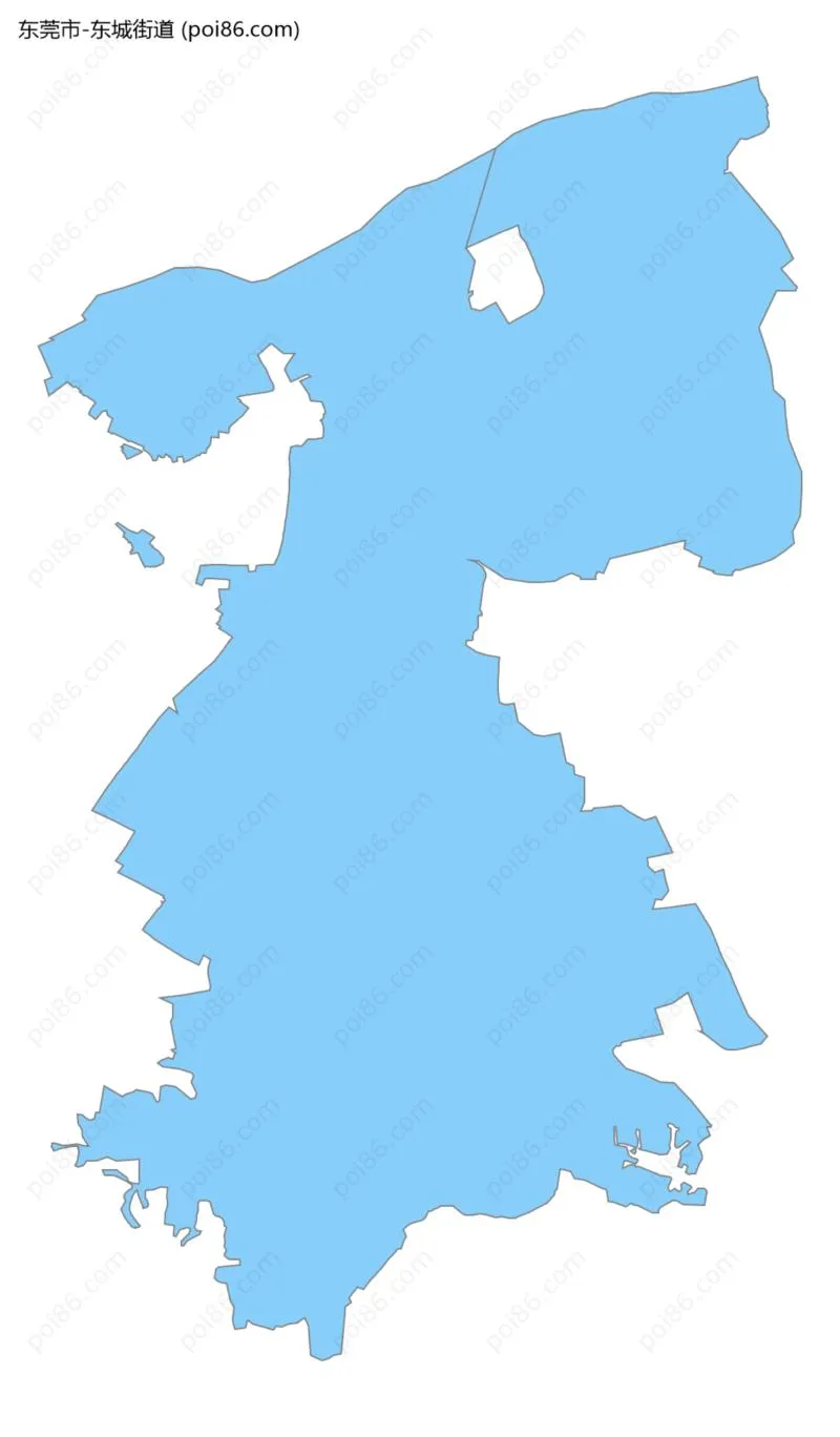 东城街道边界地图