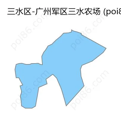 广州军区三水农场边界地图