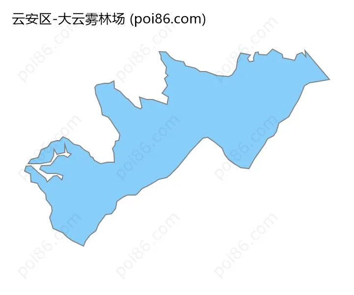 大云雾林场边界地图