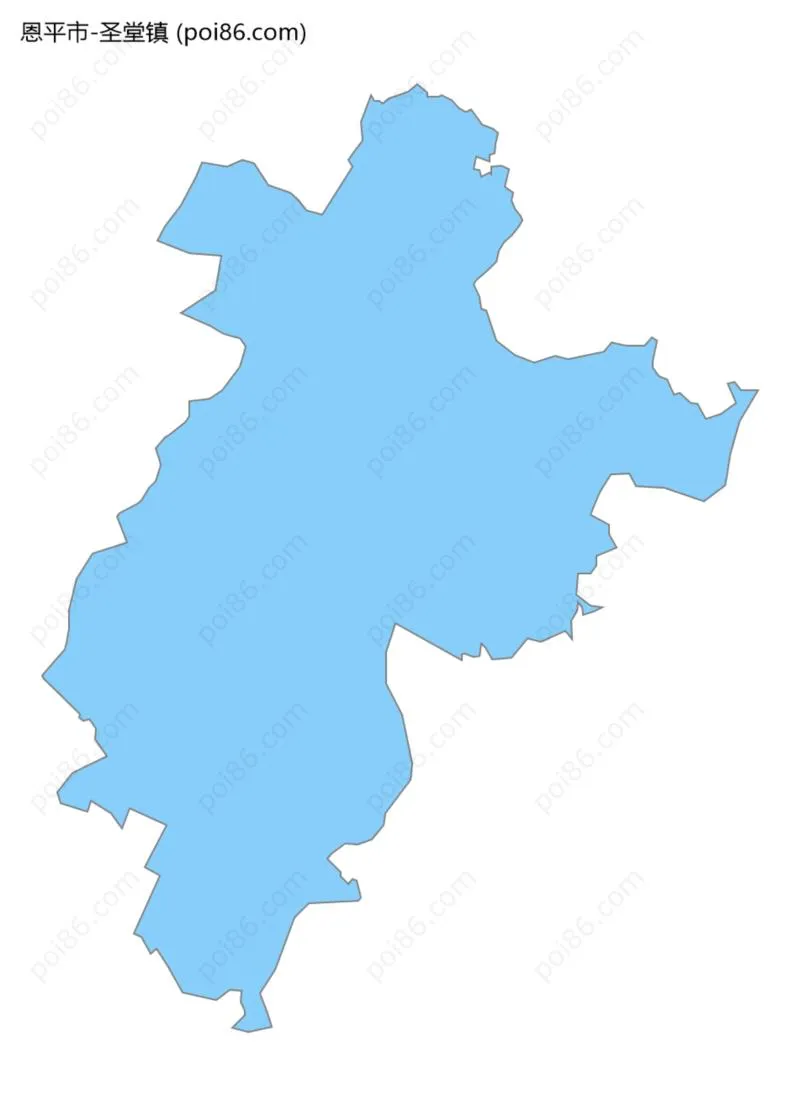 圣堂镇边界地图