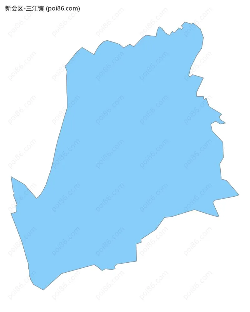 三江镇边界地图