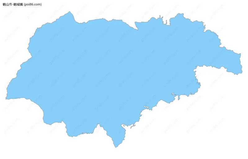 鹤城镇边界地图