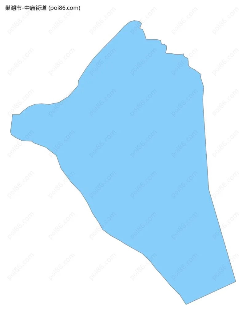 中庙街道边界地图