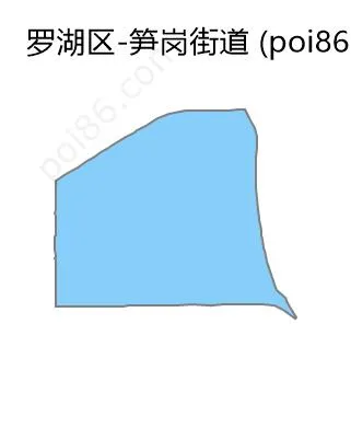 笋岗街道边界地图