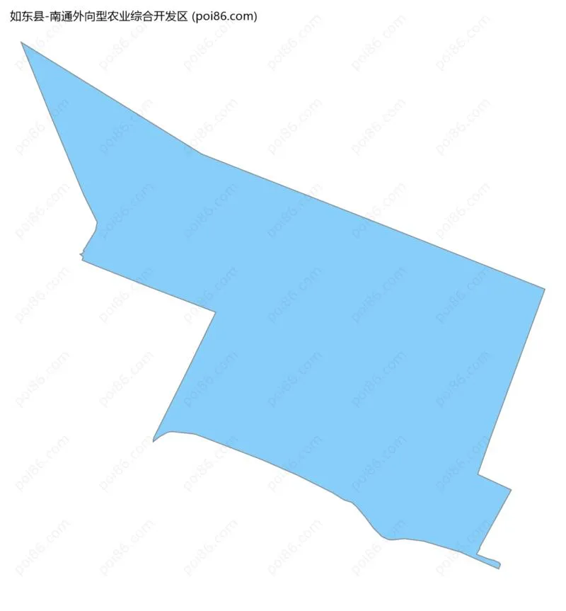 南通外向型农业综合开发区边界地图