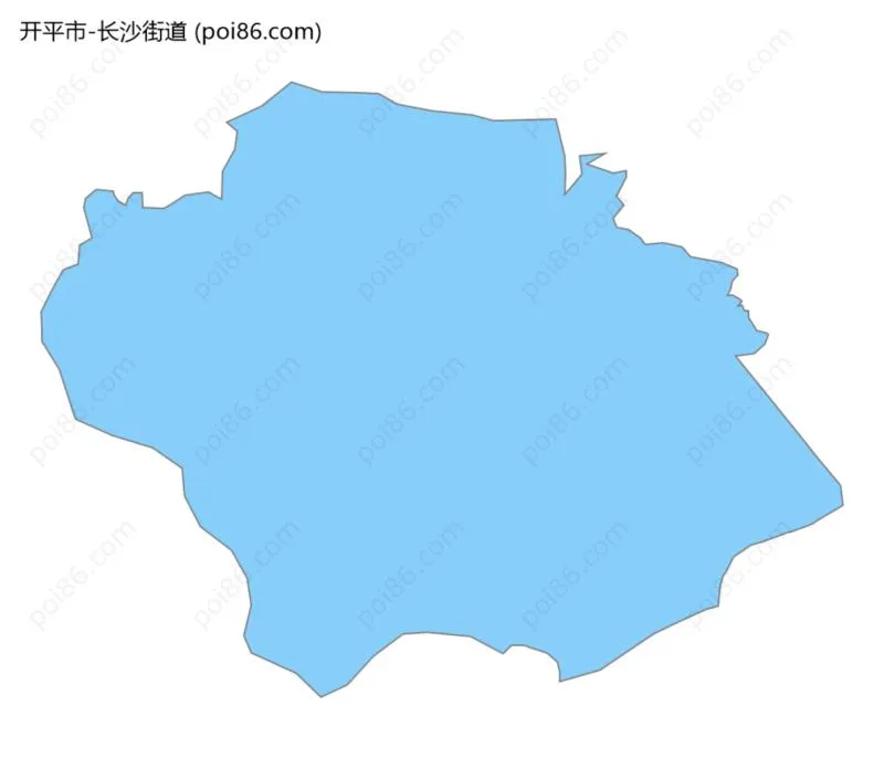 长沙街道边界地图