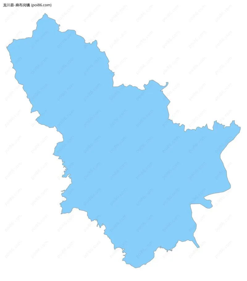 麻布岗镇边界地图