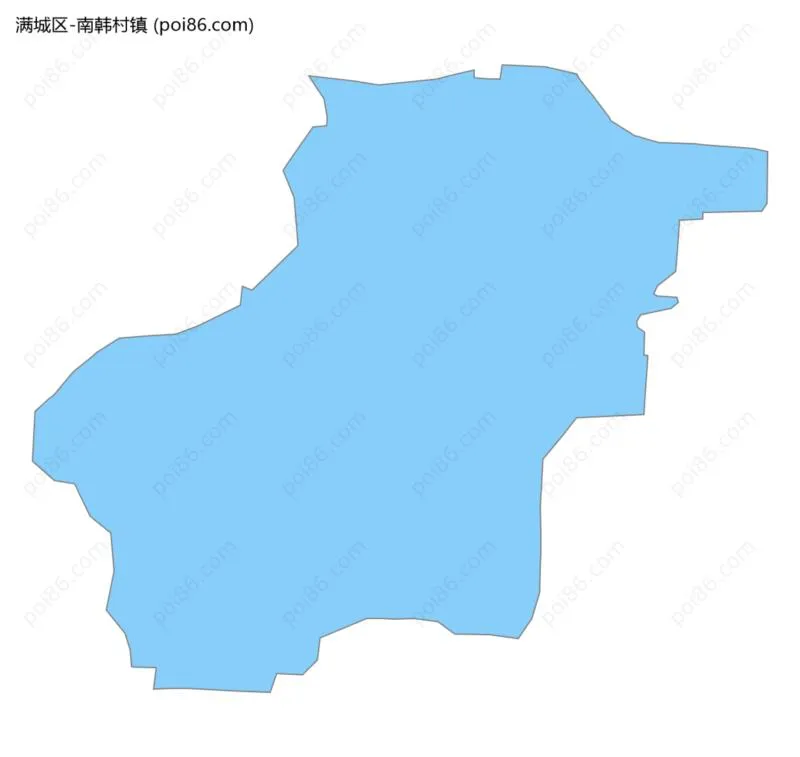 南韩村镇边界地图