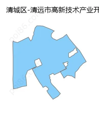 清远市高新技术产业开发区边界地图