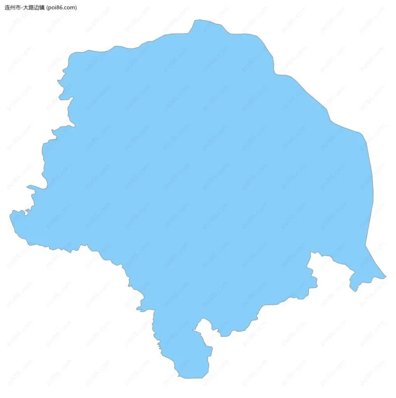 大路边镇边界地图