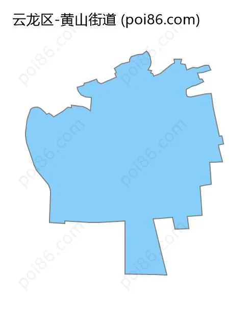 黄山街道边界地图